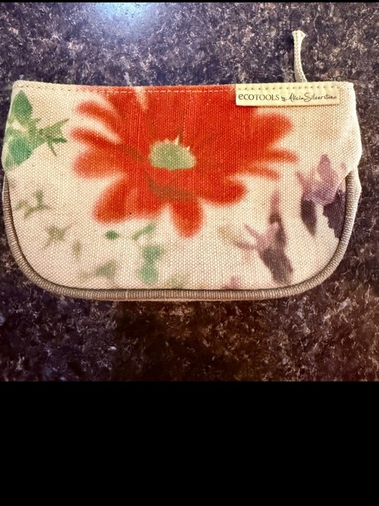 ecotools Handbags - EcoTools by Alicia Silverstone Canvas Zip Pouch with Floral Design